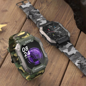 Relógio Smart Watch Militar 5ATM Bluetooth Sport Fitness Compatível Android/Iphone