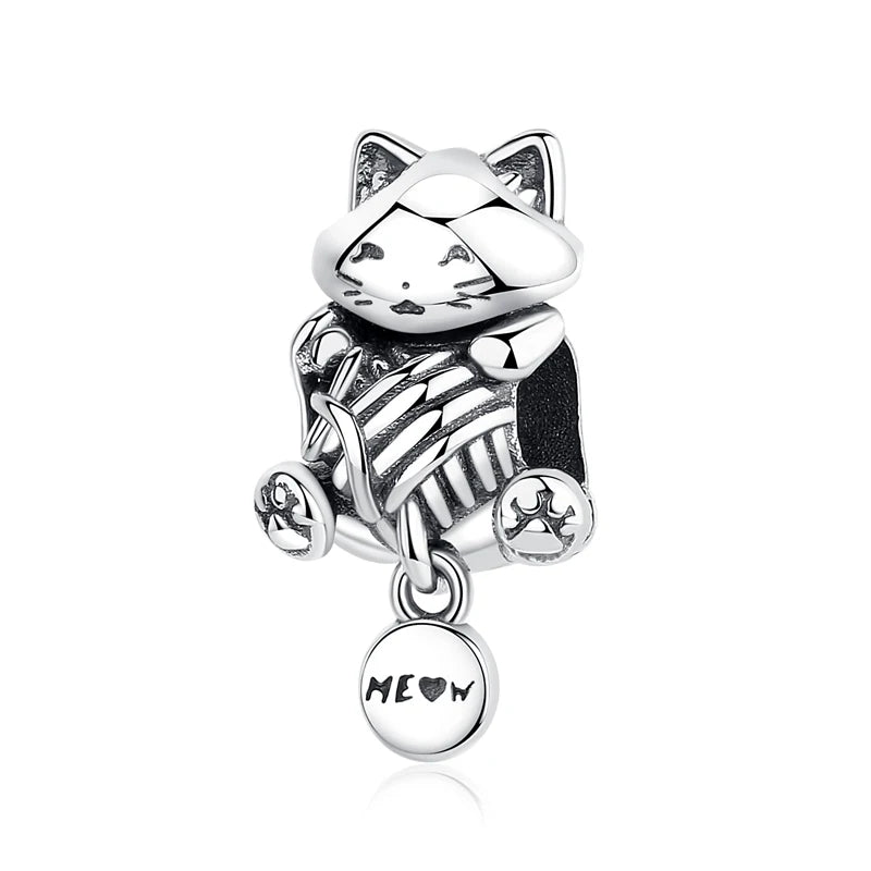Pet Love Charm Set in 925 Sterling Silver – Paw Prints & Companions