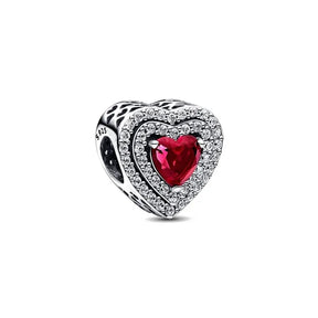 Elegant Round Charm Set in 925 Silver – Hearts, Stars & Flowers