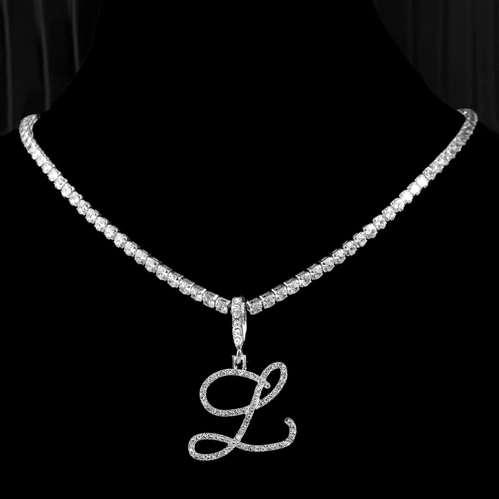 Initial Tennis Pendant Silver 925 Stellare