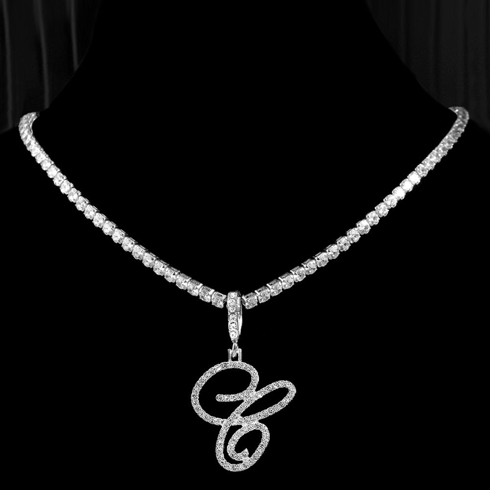 Initial Tennis Pendant Silver 925 Stellare