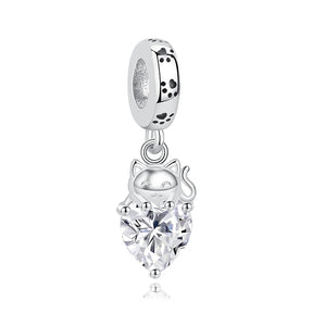 Pet Love Charm Set in 925 Sterling Silver – Paw Prints & Companions