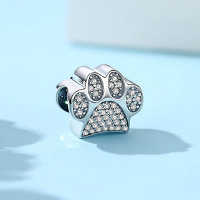 Pet Love Charm Set in 925 Sterling Silver – Paw Prints & Companions