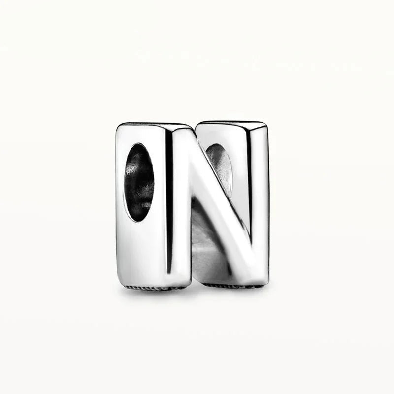 925 Sterling Silver Alphabet Charm Beads – A to Z Initials