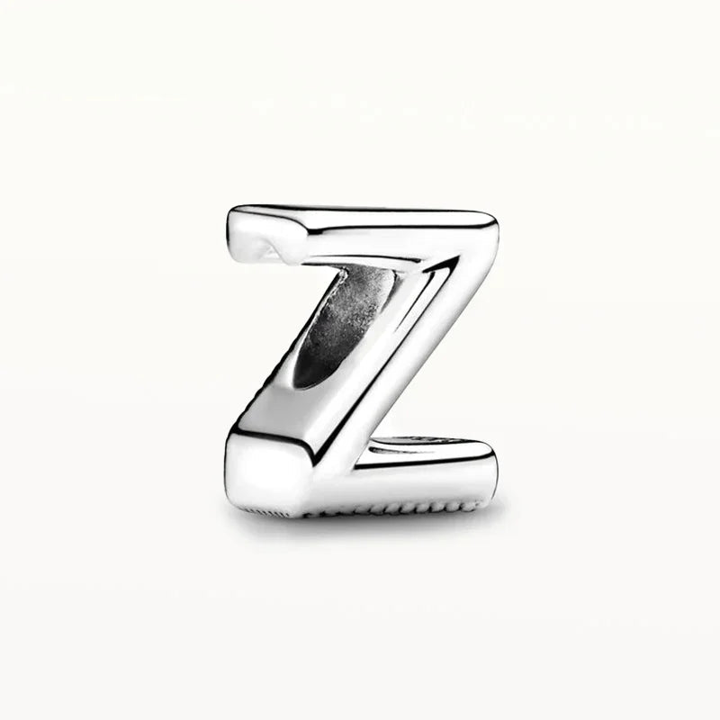 925 Sterling Silver Alphabet Charm Beads – A to Z Initials
