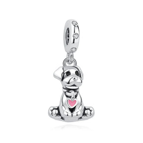 Pet Love Charm Set in 925 Sterling Silver – Paw Prints & Companions