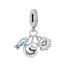 Pet Love Charm Set in 925 Sterling Silver – Paw Prints & Companions