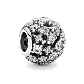 Elegant Round Charm Set in 925 Silver – Hearts, Stars & Flowers