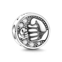 Elegant Round Charm Set in 925 Silver – Hearts, Stars & Flowers