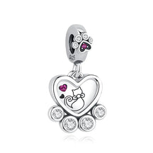 Pet Love Charm Set in 925 Sterling Silver – Paw Prints & Companions