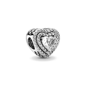 Elegant Round Charm Set in 925 Silver – Hearts, Stars & Flowers