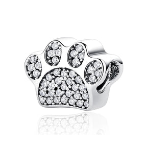 Pet Love Charm Set in 925 Sterling Silver – Paw Prints & Companions