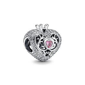 Elegant Round Charm Set in 925 Silver – Hearts, Stars & Flowers
