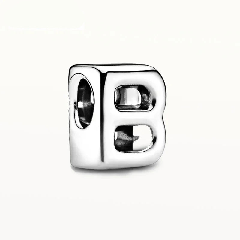 925 Sterling Silver Alphabet Charm Beads – A to Z Initials