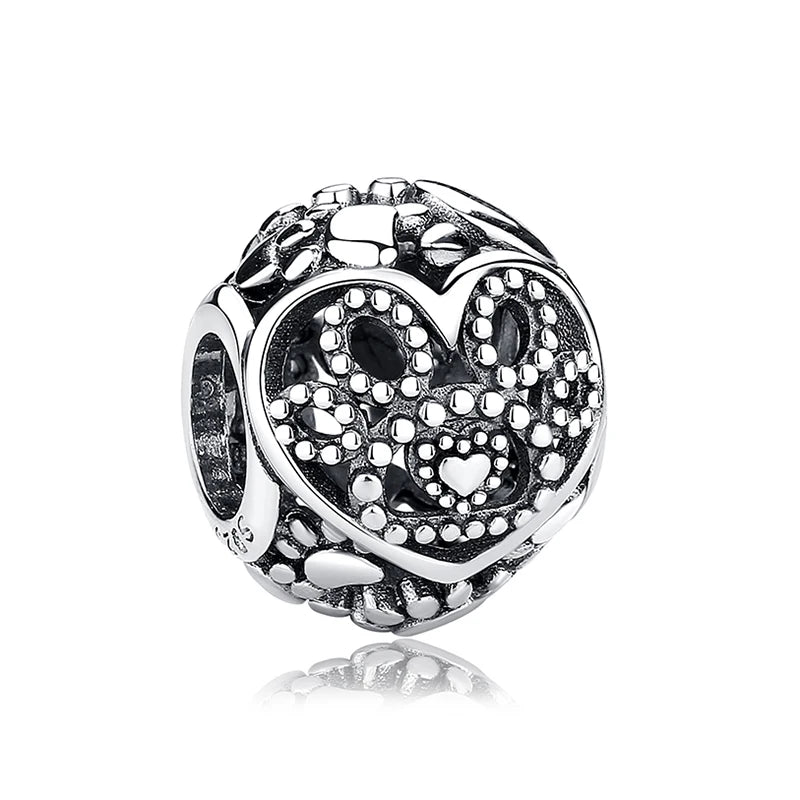 Pet Love Charm Set in 925 Sterling Silver – Paw Prints & Companions