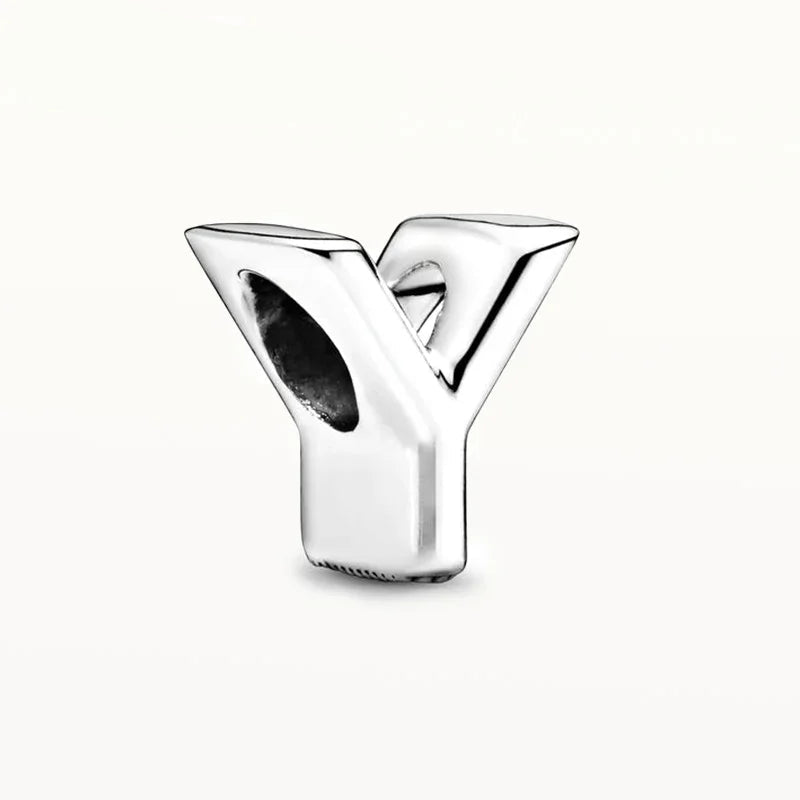 925 Sterling Silver Alphabet Charm Beads – A to Z Initials