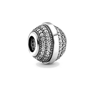 Elegant Round Charm Set in 925 Silver – Hearts, Stars & Flowers