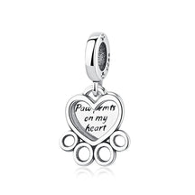 Pet Love Charm Set in 925 Sterling Silver – Paw Prints & Companions