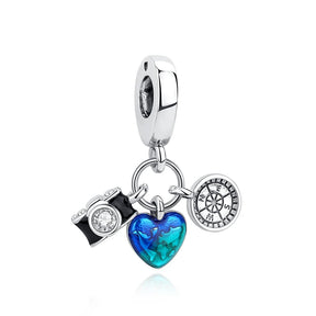 Travel Moments Charm Set in 925 Sterling Silver