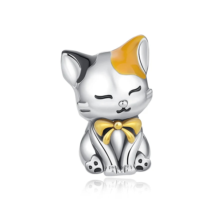 Pet Love Charm Set in 925 Sterling Silver – Paw Prints & Companions