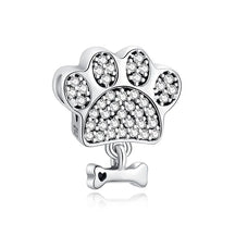 Pet Love Charm Set in 925 Sterling Silver – Paw Prints & Companions