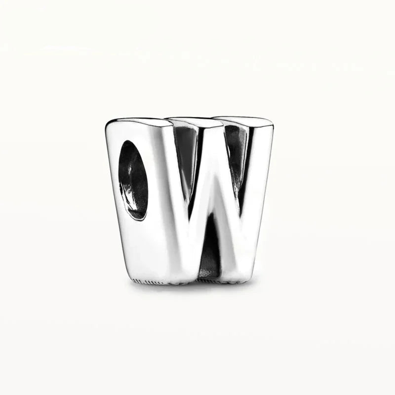 925 Sterling Silver Alphabet Charm Beads – A to Z Initials