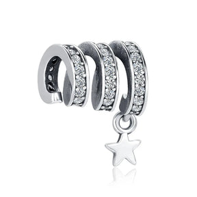 Elegant Round Charm Set in 925 Silver – Hearts, Stars & Flowers