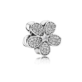 Elegant Round Charm Set in 925 Silver – Hearts, Stars & Flowers