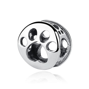 Pet Love Charm Set in 925 Sterling Silver – Paw Prints & Companions