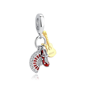 Travel Moments Charm Set in 925 Sterling Silver