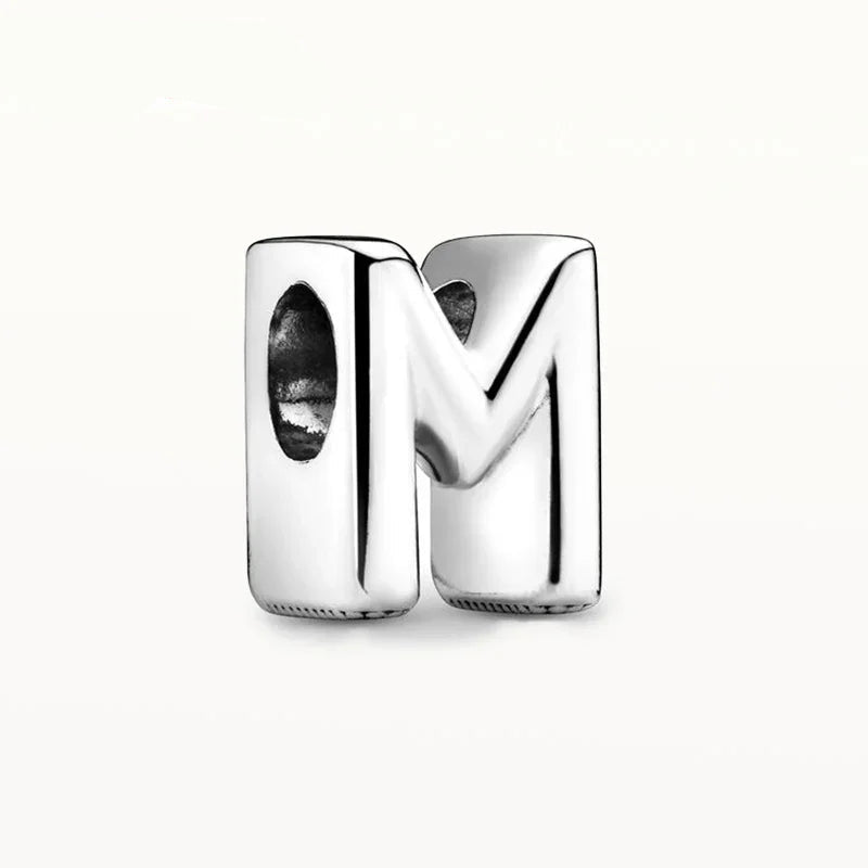 925 Sterling Silver Alphabet Charm Beads – A to Z Initials