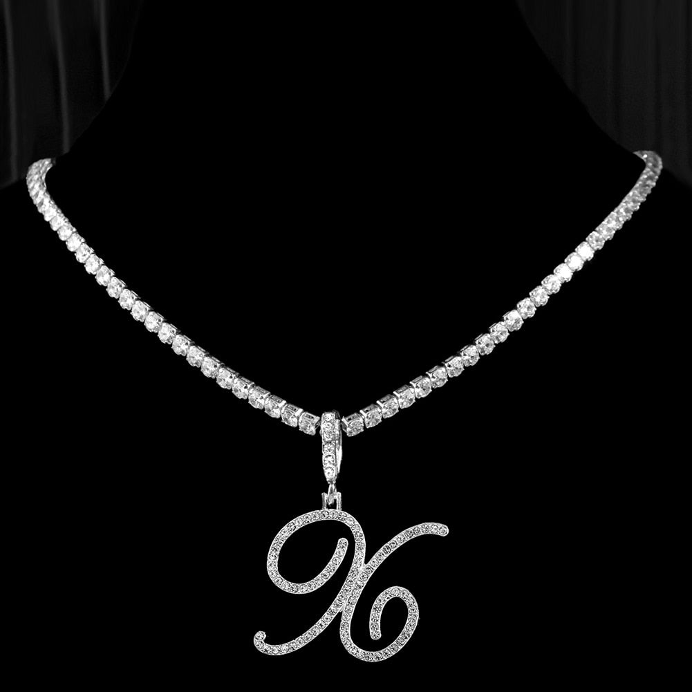 Initial Tennis Pendant Silver 925 Stellare