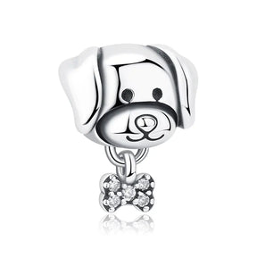Pet Love Charm Set in 925 Sterling Silver – Paw Prints & Companions