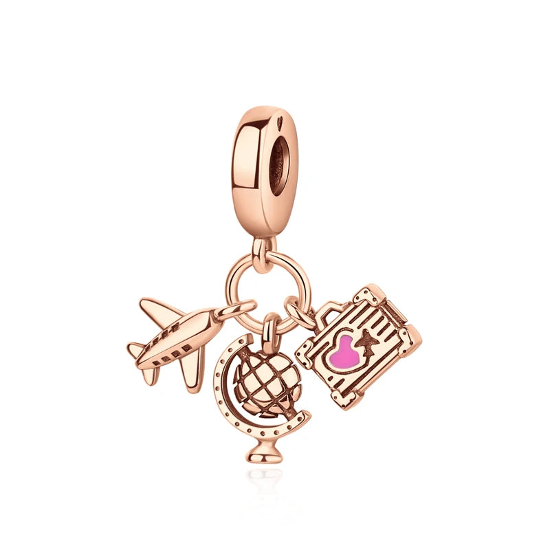 Travel Moments Charm Set in 925 Sterling Silver