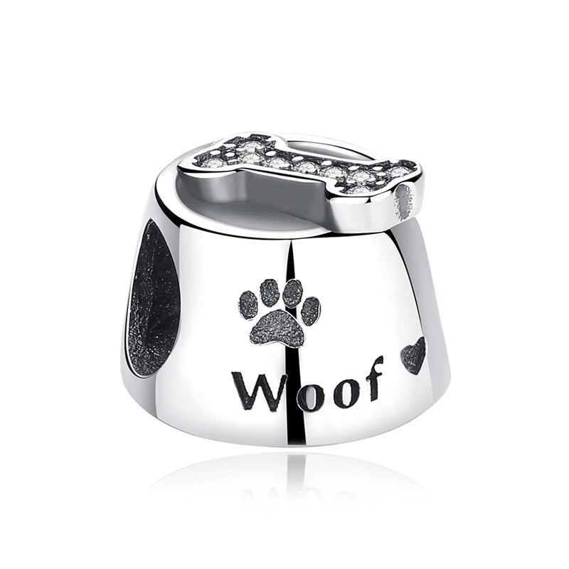 Pet Love Charm Set in 925 Sterling Silver – Paw Prints & Companions