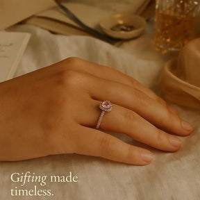Sparkling Elevated Heart Ring