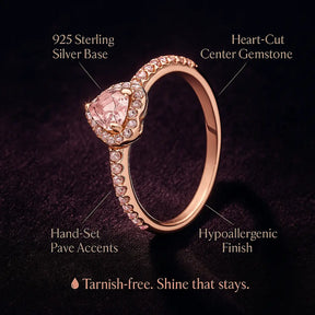 Sparkling Elevated Heart Ring