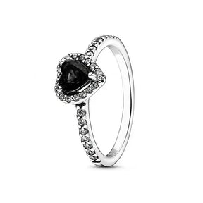 Sparkling Elevated Heart Ring