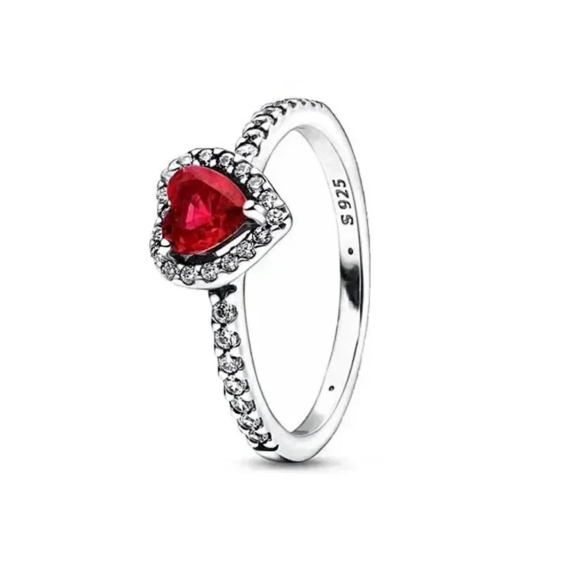 Sparkling Elevated Heart Ring
