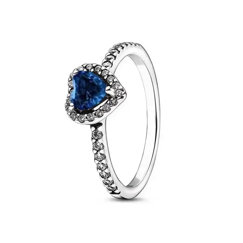 Sparkling Elevated Heart Ring