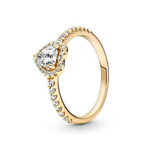 Sparkling Elevated Heart Ring