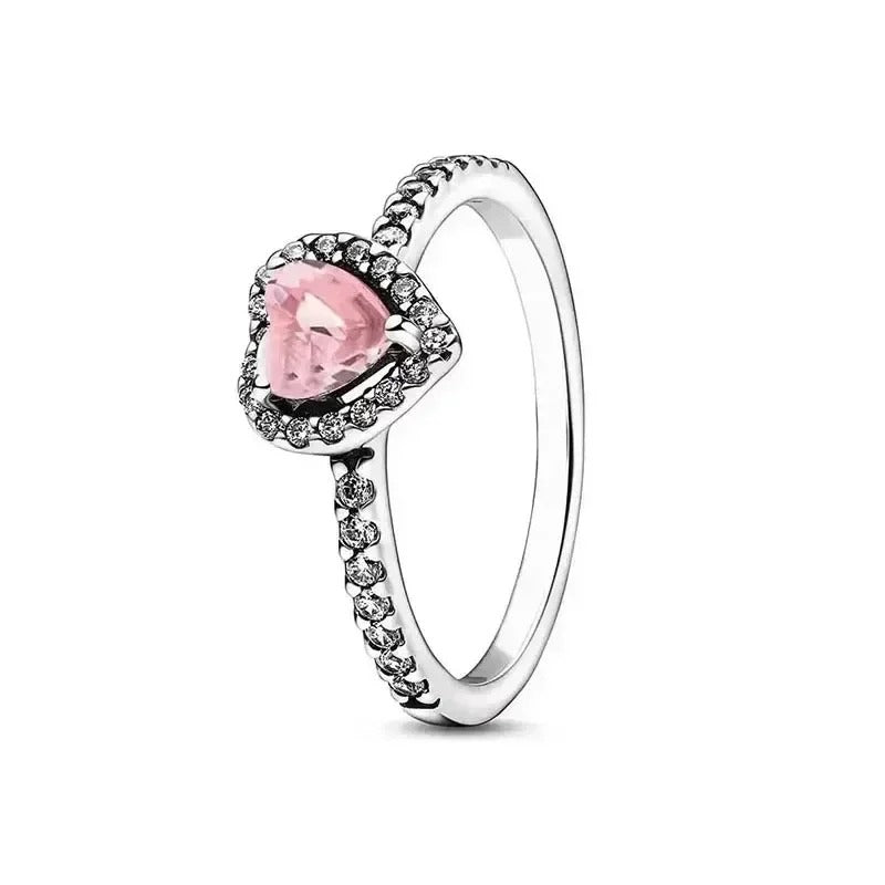 Sparkling Elevated Heart Ring