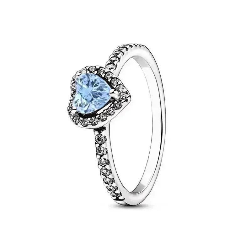 Sparkling Elevated Heart Ring