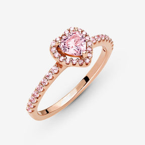 Sparkling Elevated Heart Ring