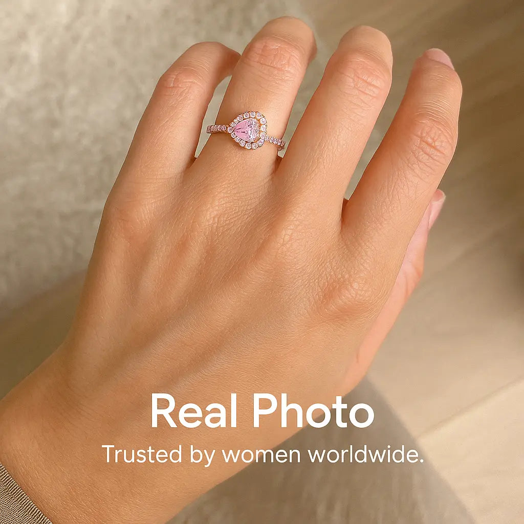 Sparkling Elevated Heart Ring