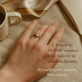 Sparkling Elevated Heart Ring