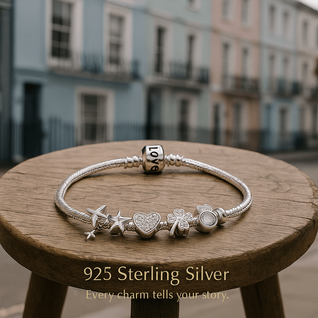 Zirconia Clasp Silver Heartlock Bracelet Stellare