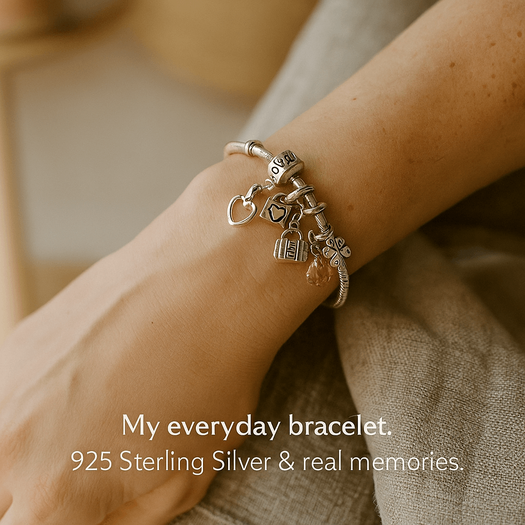 Zirconia Clasp Silver Heartlock Bracelet Stellare
