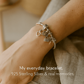 Zirconia Clasp Silver Heartlock Bracelet Stellare