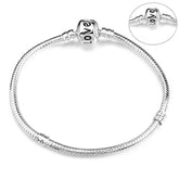 Zirconia Clasp Silver Heartlock Bracelet Stellare